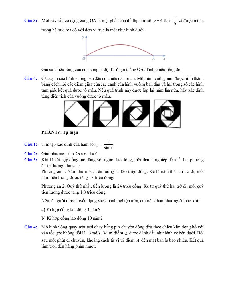 đề cương giữa kì 1 toán 11 năm 2025 – 2026 trường thpt hướng hóa – quảng trị 7