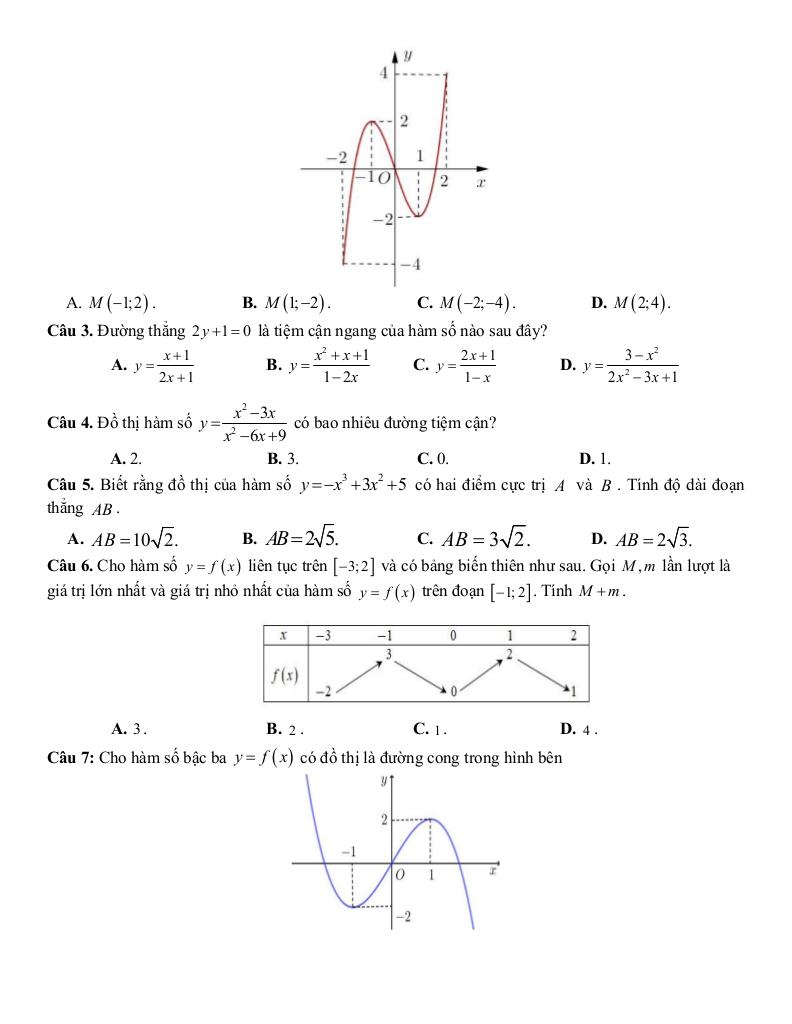 đề cương giữa kì 1 toán 12 năm 2025 – 2026 trường thpt bắc thăng long – hà nội 1