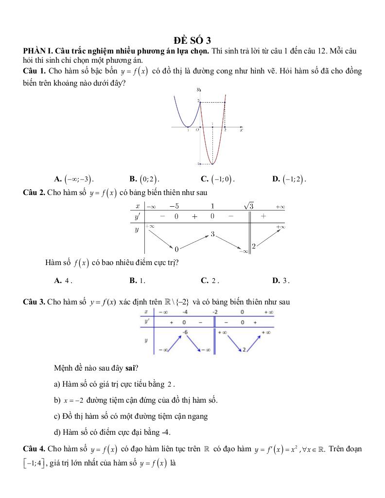 đề cương giữa kì 1 toán 12 năm 2025 – 2026 trường thpt bắc thăng long – hà nội 8