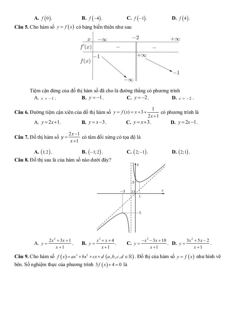 đề cương giữa kì 1 toán 12 năm 2025 – 2026 trường thpt bắc thăng long – hà nội 9