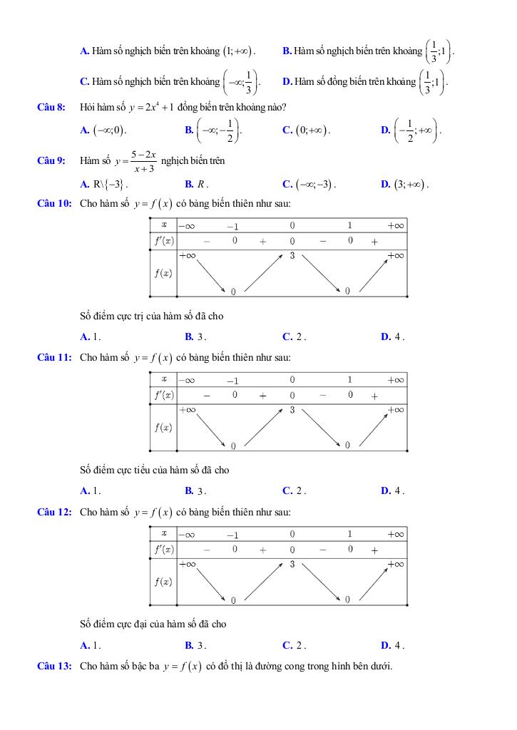 đề cương giữa kì 1 toán 12 năm 2025 – 2026 trường thpt đức trọng – lâm đồng 5