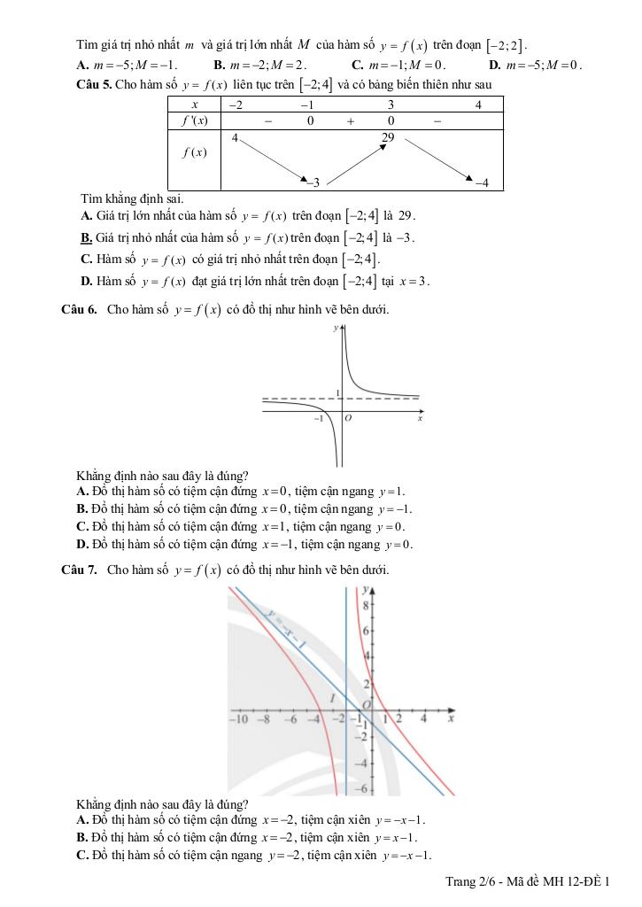 đề cương giữa kì 1 toán 12 năm 2025 – 2026 trường thpt hướng hóa – quảng trị 5