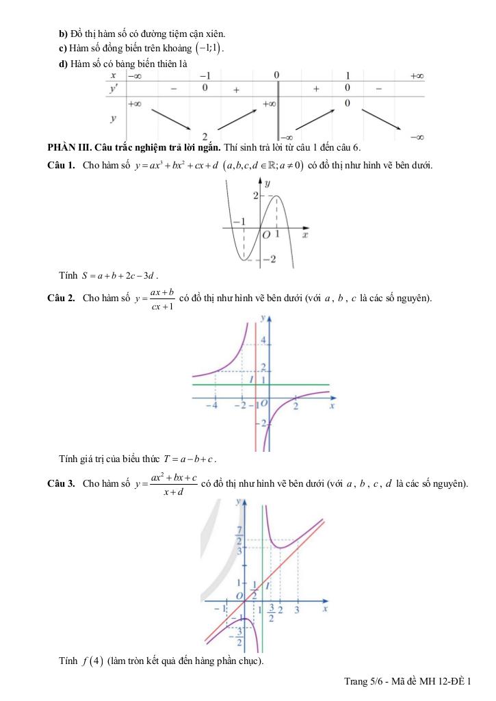 đề cương giữa kì 1 toán 12 năm 2025 – 2026 trường thpt hướng hóa – quảng trị 8
