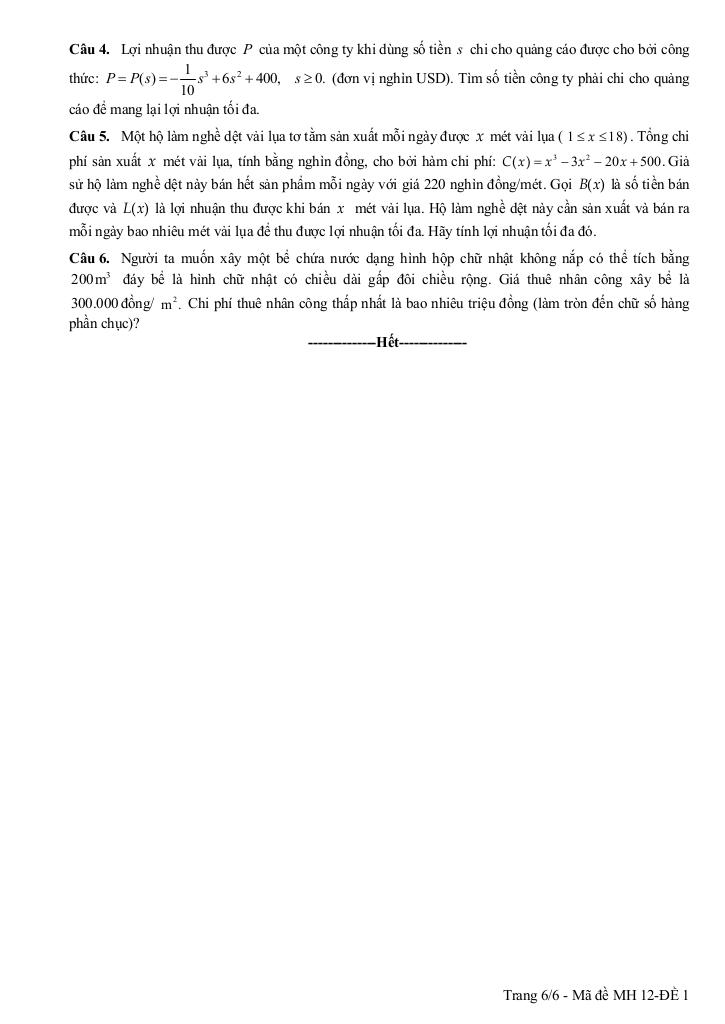 đề cương giữa kì 1 toán 12 năm 2025 – 2026 trường thpt hướng hóa – quảng trị 9