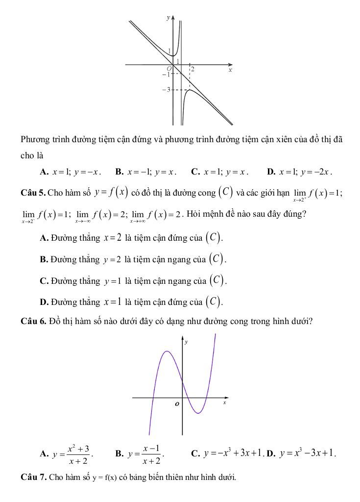 đề cương giữa kì 1 toán 12 năm 2025 – 2026 trường thpt quế sơn – đà nẵng 7