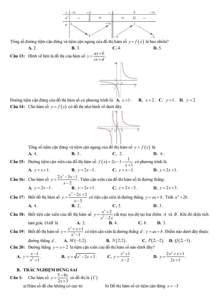 đề cương giữa kì 1 toán 12 năm 2025 – 2026 trường thpt xuân phương – hà nội 9
