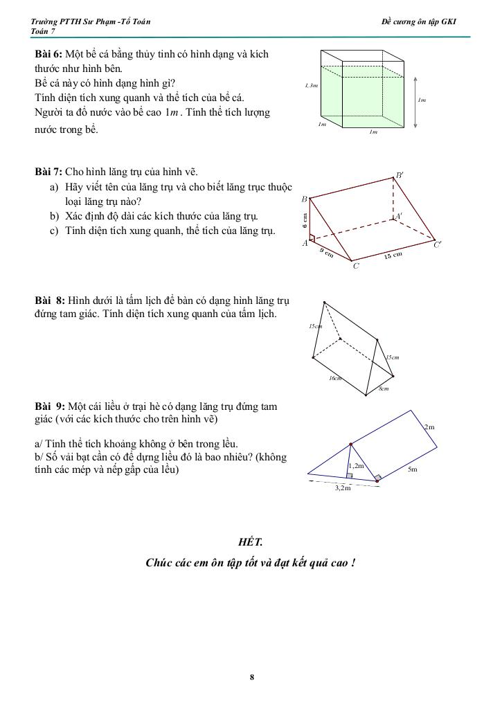 đề cương giữa kì 1 toán 7 năm 2025 – 2026 trường pt thực hành sư phạm – đồng nai 7