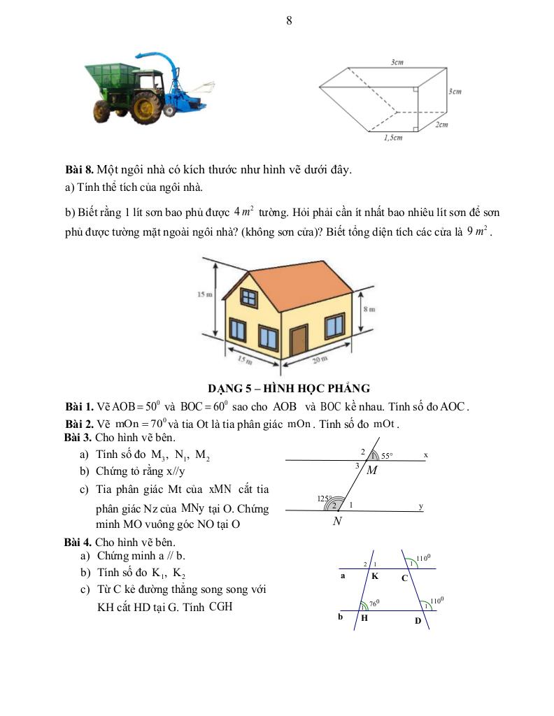 đề cương giữa kì 1 toán 7 năm 2025 – 2026 trường thcs tô hoàng – hà nội 6