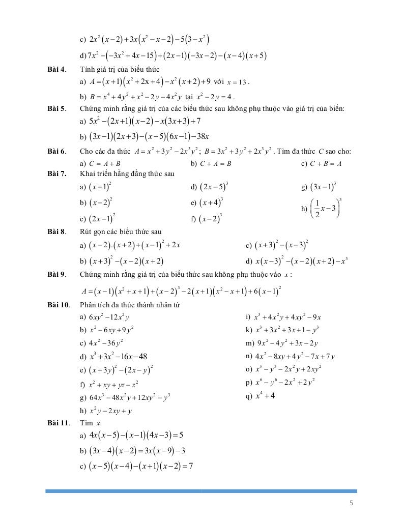 đề cương giữa kì 1 toán 8 năm 2025 – 2026 trường thcs nguyễn văn linh – tp hcm 4