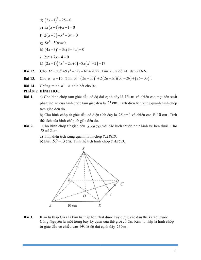 đề cương giữa kì 1 toán 8 năm 2025 – 2026 trường thcs nguyễn văn linh – tp hcm 5