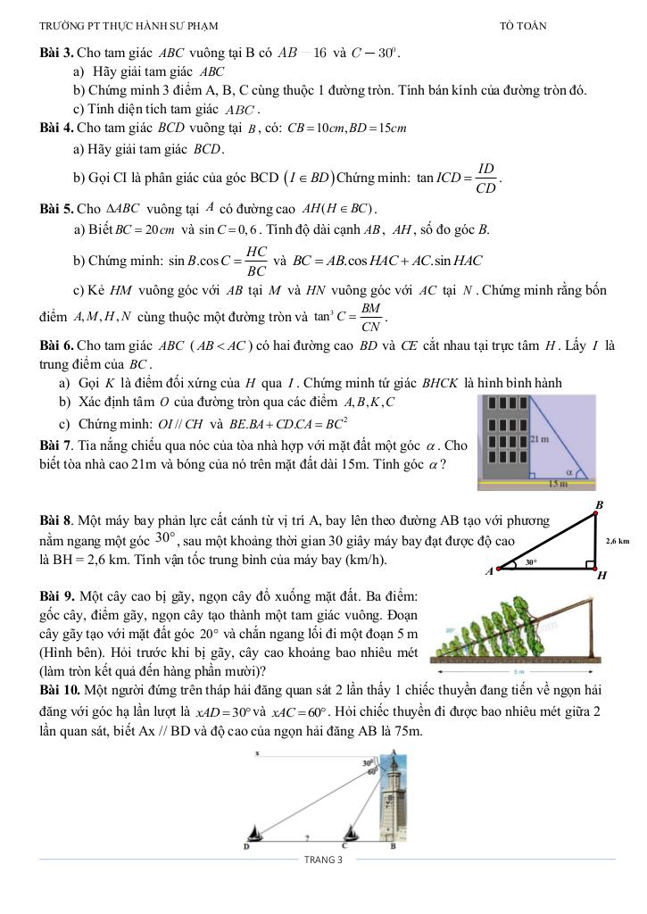 đề cương giữa kì 1 toán 9 năm 2025 – 2026 trường pt thực hành sư phạm – đồng nai 2