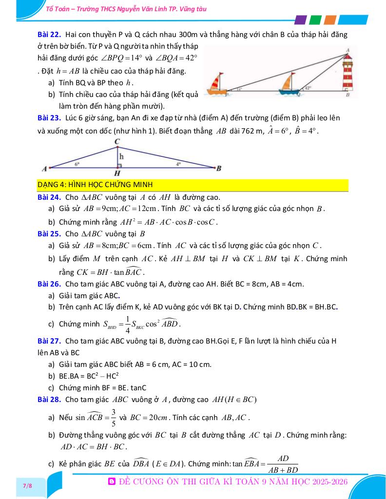 đề cương giữa kì 1 toán 9 năm 2025 – 2026 trường thcs nguyễn văn linh – tp hcm 4