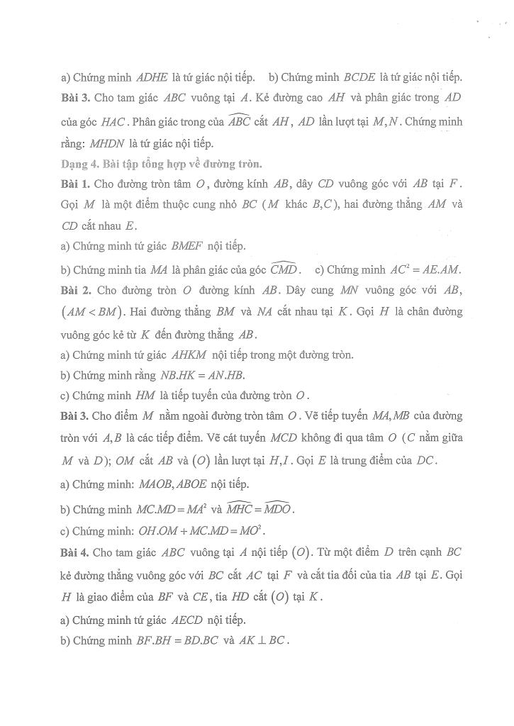 đề cương giữa kì 2 toán 9 năm 2024 – 2025 trường thcs thọ lộc – hà nội 9