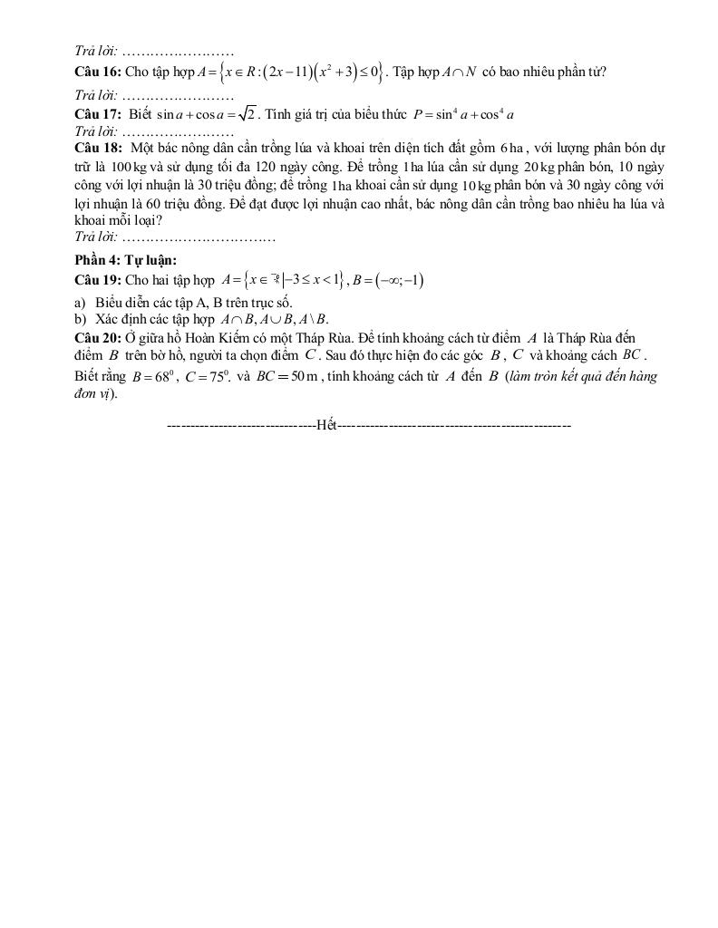 đề cương giữa kỳ 1 toán 10 năm 2025 – 2026 trường thpt hoàng văn thụ – hà nội 8