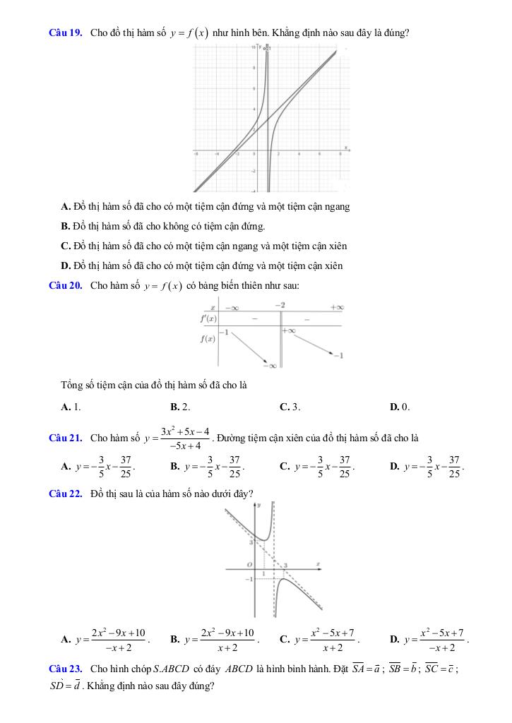 đề cương giữa kỳ 1 toán 12 năm 2025 – 2026 trường thpt hoàng văn thụ – hà nội 4
