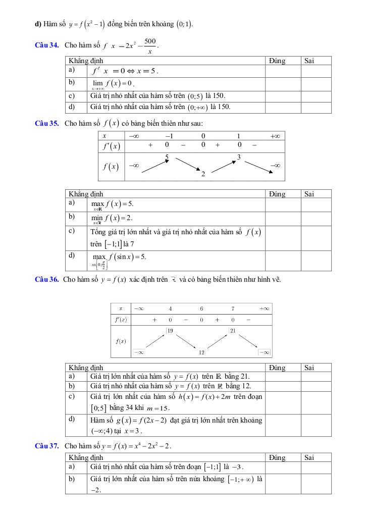đề cương giữa kỳ 1 toán 12 năm 2025 – 2026 trường thpt hoàng văn thụ – hà nội 7
