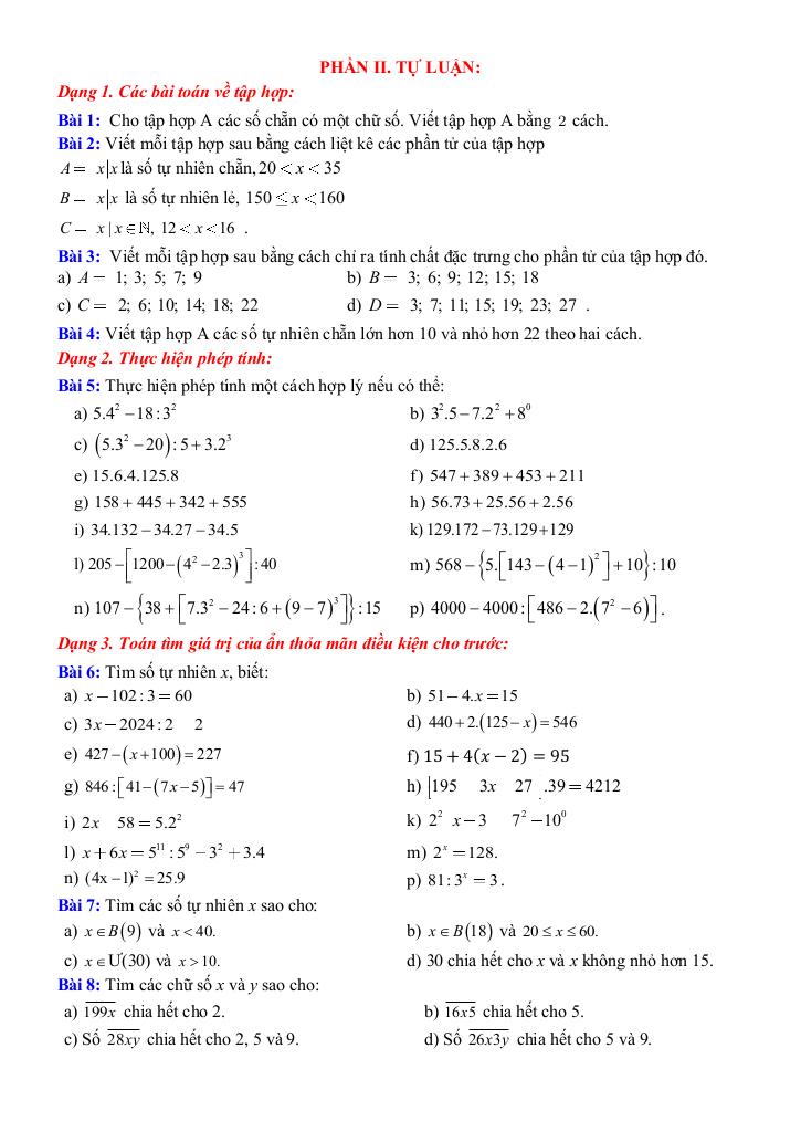 đề cương giữa kỳ 1 toán 6 năm 2025 – 2026 trường thcs lĩnh nam – hà nội 3