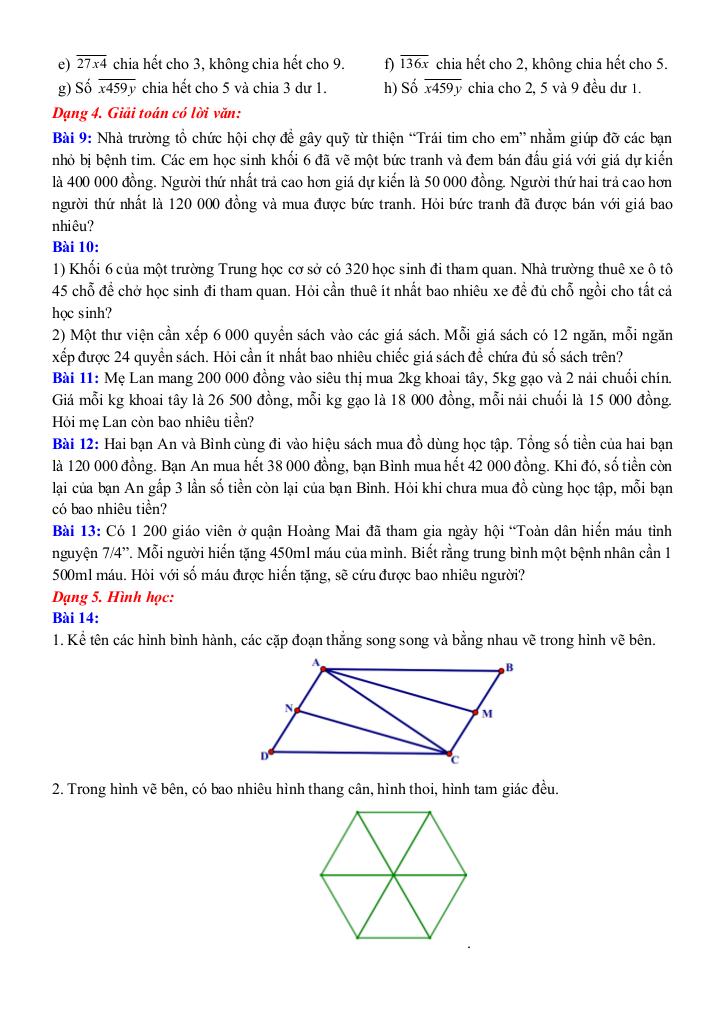 đề cương giữa kỳ 1 toán 6 năm 2025 – 2026 trường thcs lĩnh nam – hà nội 4