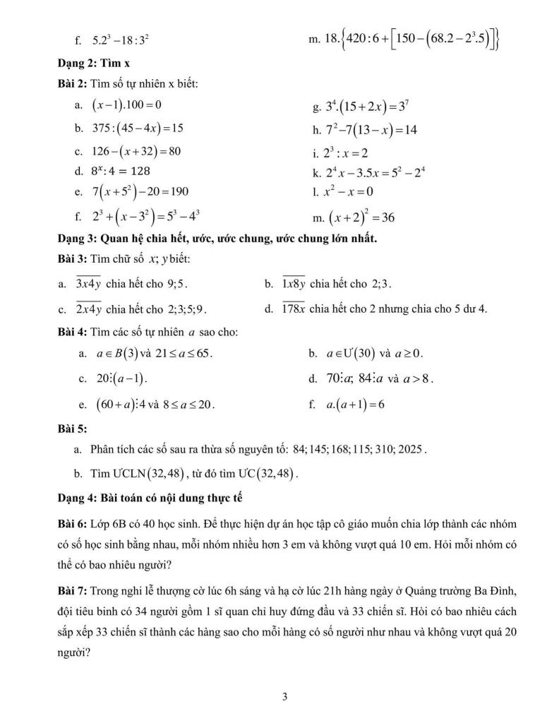 đề cương giữa kỳ 1 toán 6 năm 2025 – 2026 trường thcs nguyễn trường tộ – hà nội 2