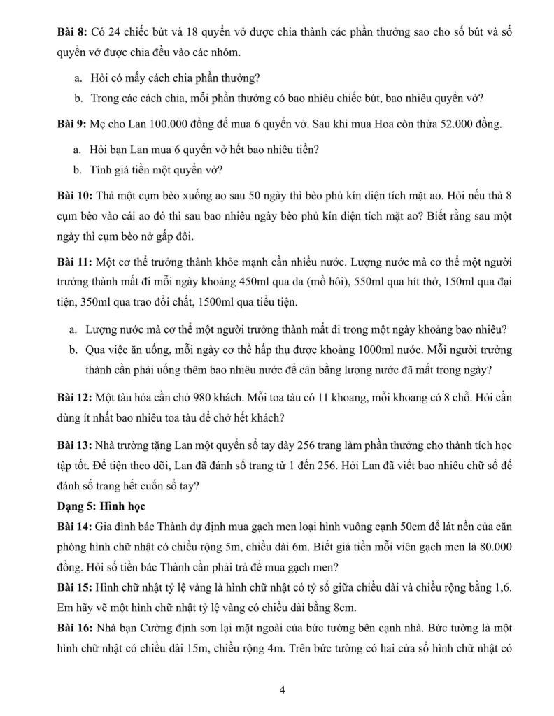 đề cương giữa kỳ 1 toán 6 năm 2025 – 2026 trường thcs nguyễn trường tộ – hà nội 3