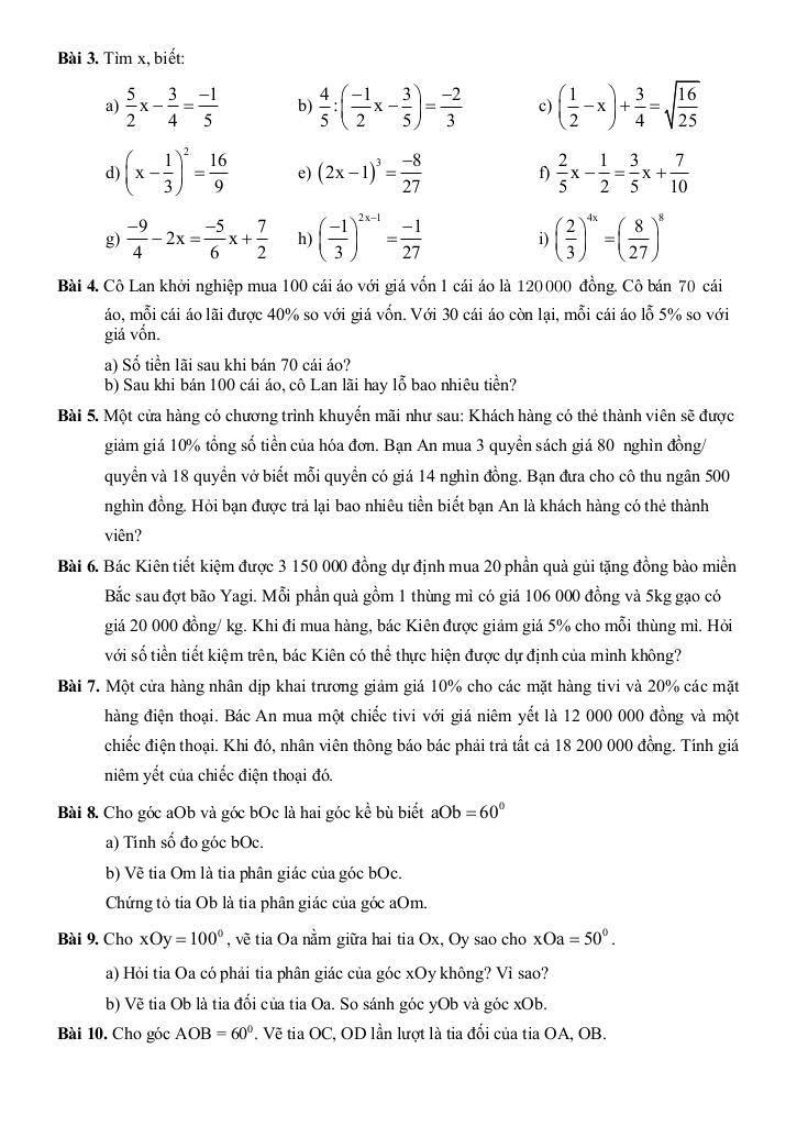 đề cương giữa kỳ 1 toán 7 năm 2025 – 2026 trường thcs thành công – hà nội 4