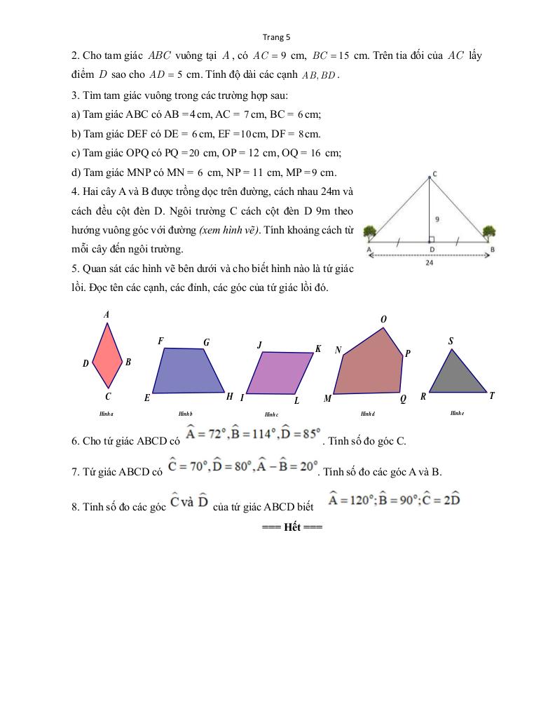 đề cương giữa kỳ 1 toán 8 năm 2025 – 2026 trường thcs hòa ninh – lâm đồng 4