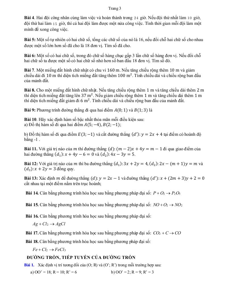 đề cương giữa kỳ 1 toán 9 năm 2025 – 2026 trường thcs hòa ninh – lâm đồng 2