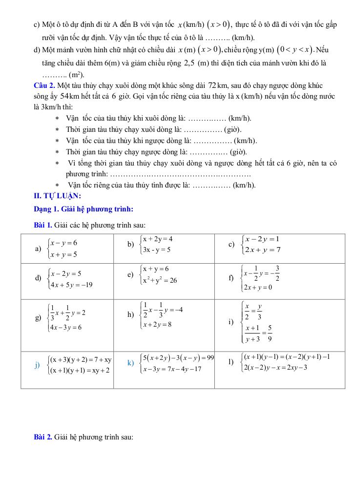 đề cương giữa kỳ 1 toán 9 năm 2025 – 2026 trường thcs thành công – hà nội 3