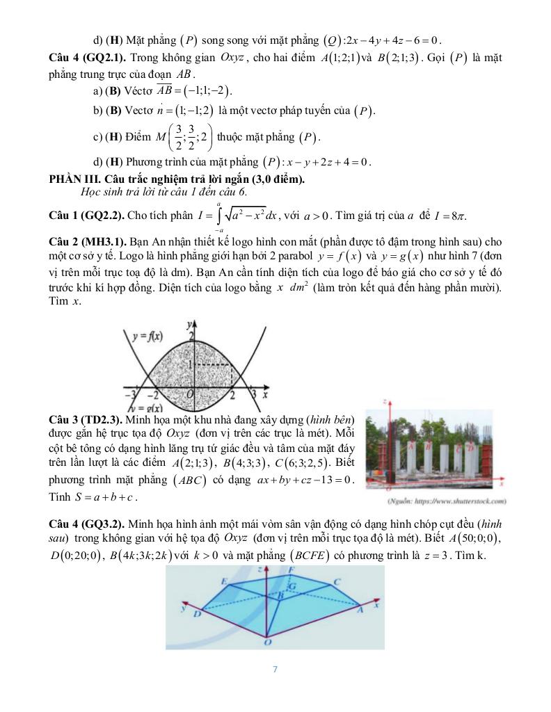 đề cương hk2 toán 12 năm 2024 – 2025 trường thpt bùi hữu nghĩa – cần thơ 6