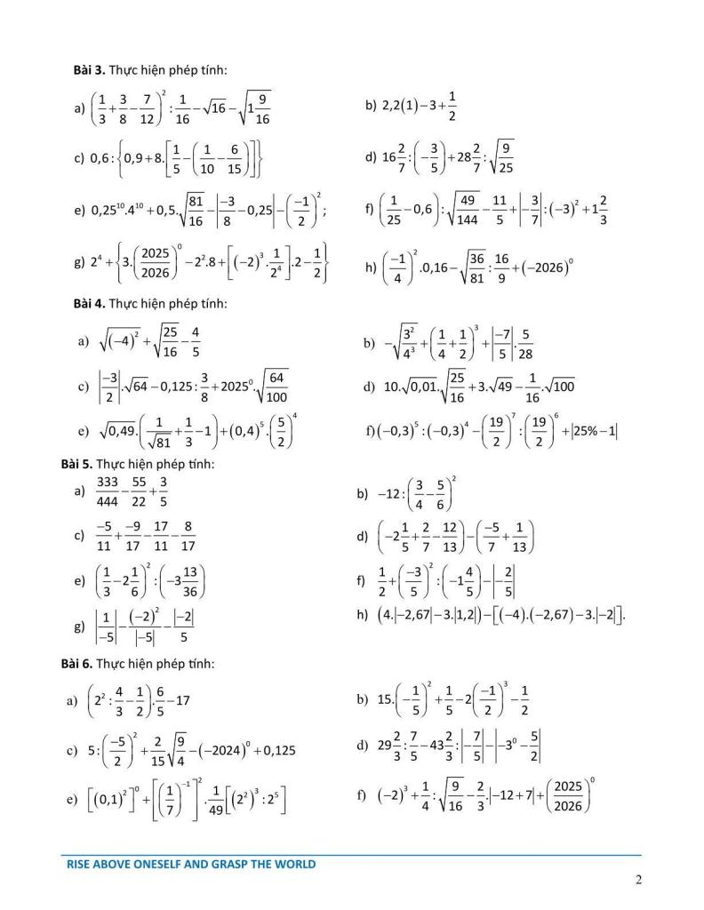 đề cương học kì 1 toán 7 năm 2025 – 2026 hệ thống gd archimedes school – hà nội 1