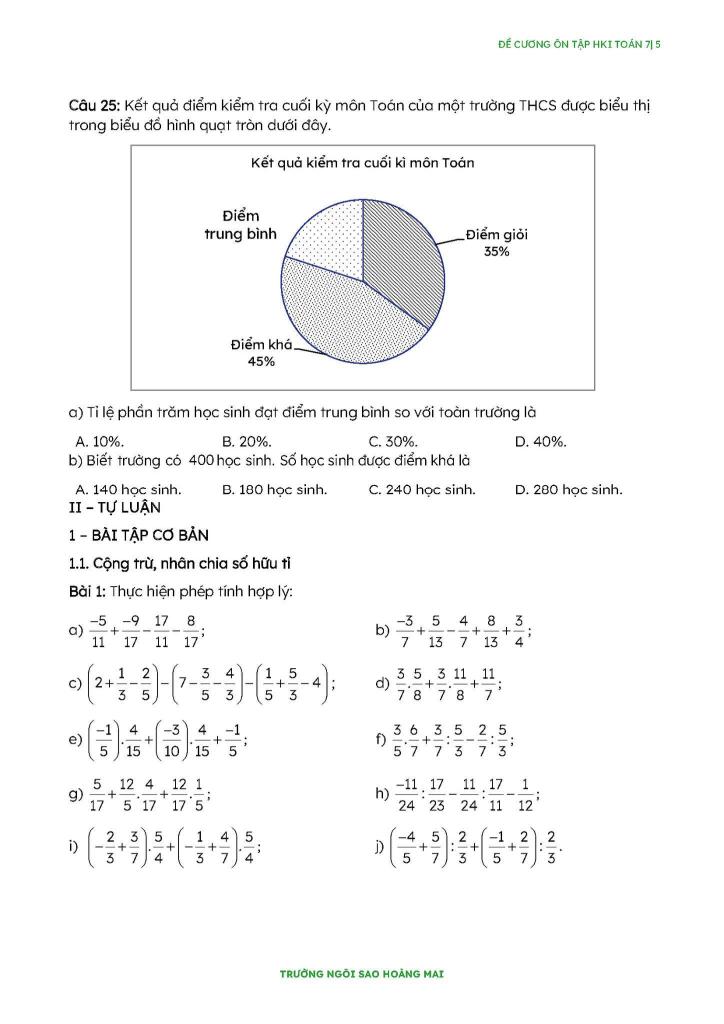 đề cương học kì 1 toán 7 năm 2025 – 2026 trường ngôi sao hoàng mai – hà nội 4