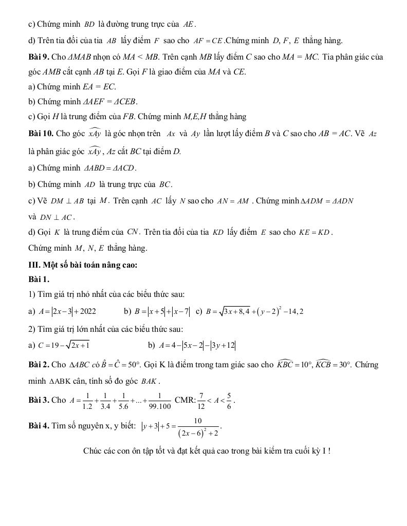 đề cương học kì 1 toán 7 năm 2025 – 2026 trường thcs thăng long – hà nội 4