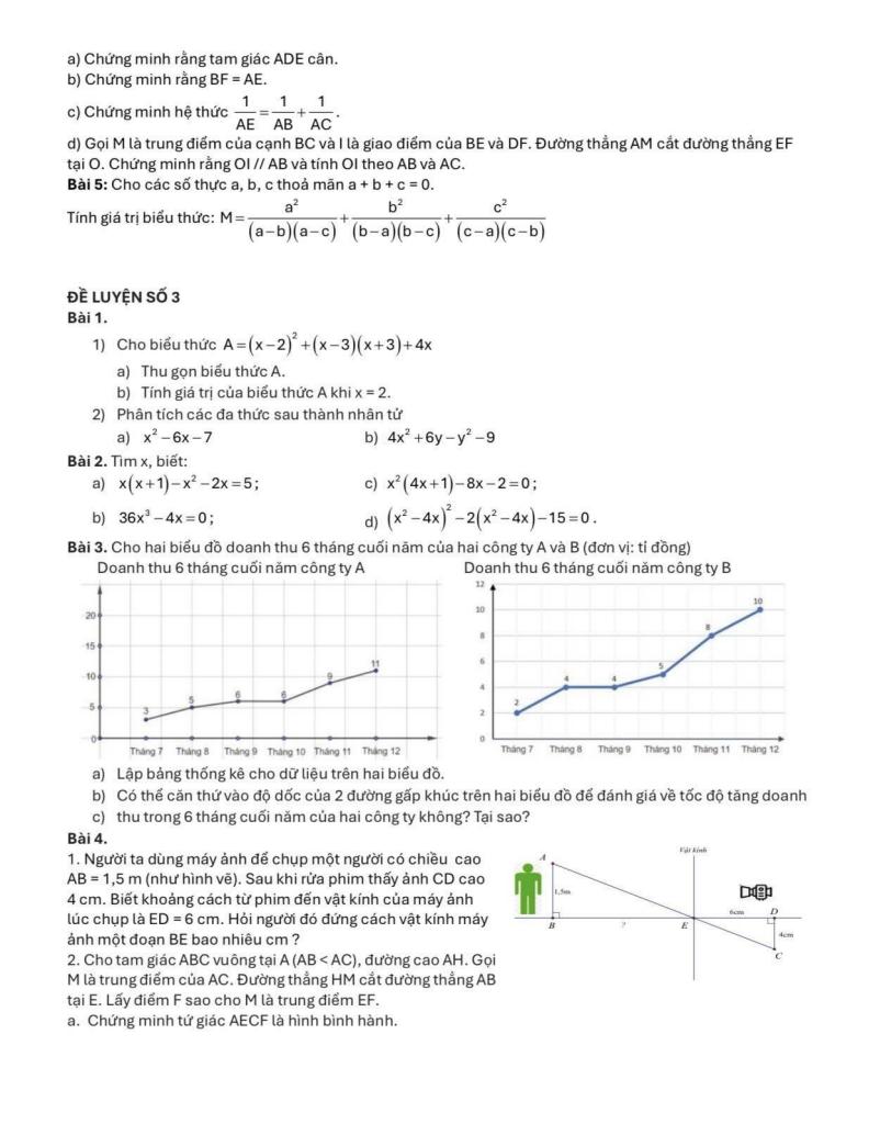 đề cương học kì 1 toán 8 năm 2025 – 2026 hệ thống gd archimedes school – hà nội 8