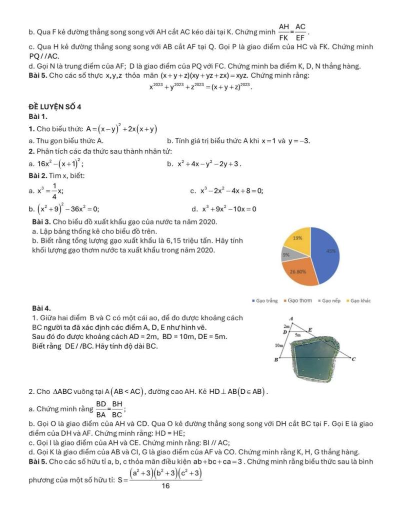 đề cương học kì 1 toán 8 năm 2025 – 2026 hệ thống gd archimedes school – hà nội 9