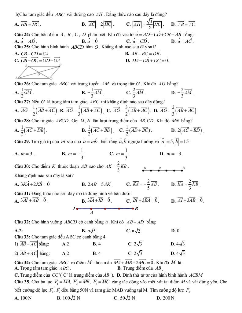đề cương học kỳ 1 toán 10 năm 2025 – 2026 trường thpt đại mỗ – hà nội 2