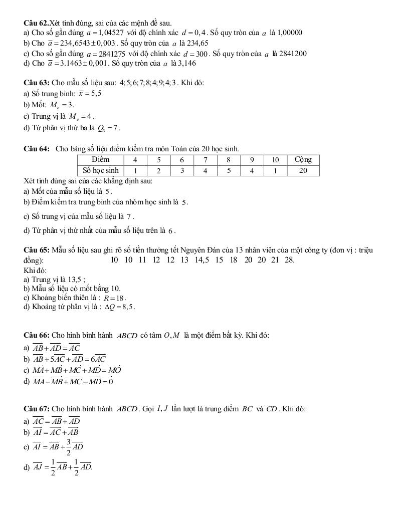 đề cương học kỳ 1 toán 10 năm 2025 – 2026 trường thpt đại mỗ – hà nội 5