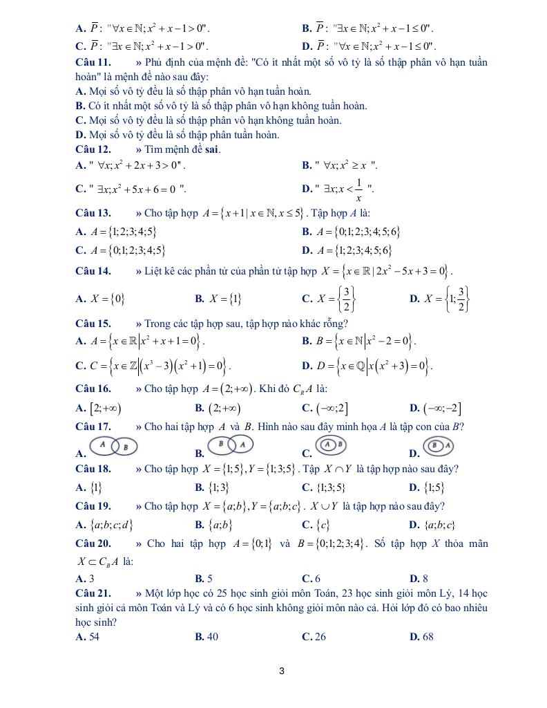 đề cương học kỳ 1 toán 10 năm 2025 – 2026 trường thpt yên hòa – hà nội 2