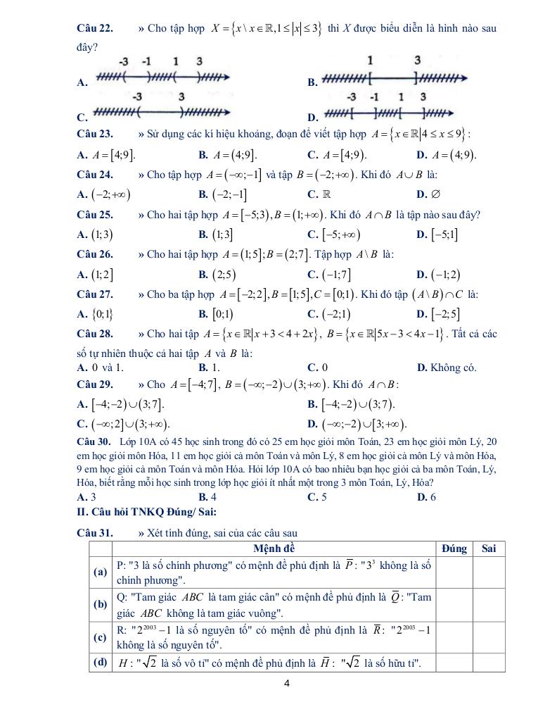 đề cương học kỳ 1 toán 10 năm 2025 – 2026 trường thpt yên hòa – hà nội 3