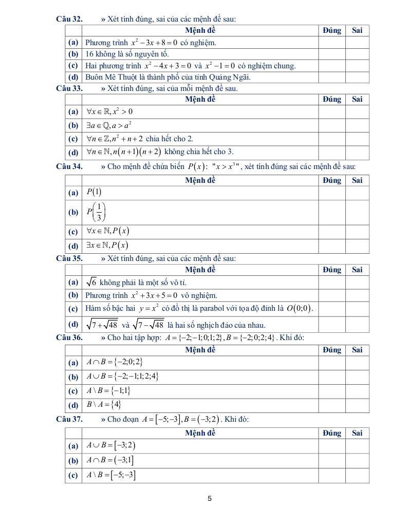 đề cương học kỳ 1 toán 10 năm 2025 – 2026 trường thpt yên hòa – hà nội 4