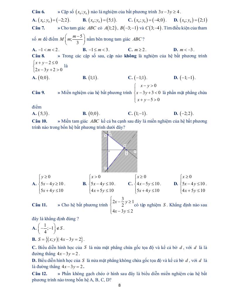 đề cương học kỳ 1 toán 10 năm 2025 – 2026 trường thpt yên hòa – hà nội 7
