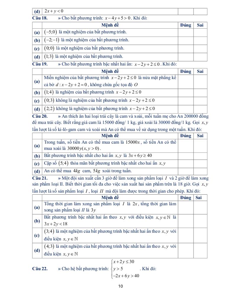 đề cương học kỳ 1 toán 10 năm 2025 – 2026 trường thpt yên hòa – hà nội 9