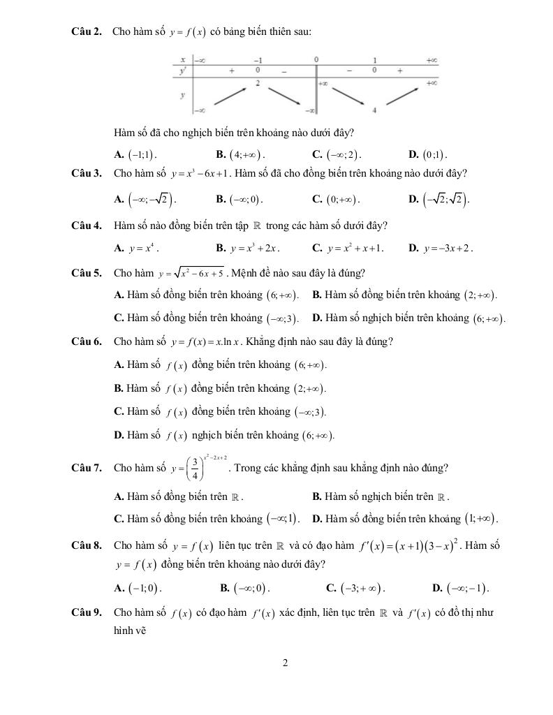 đề cương học kỳ 1 toán 12 năm 2025 – 2026 trường thpt yên hòa – hà nội 1
