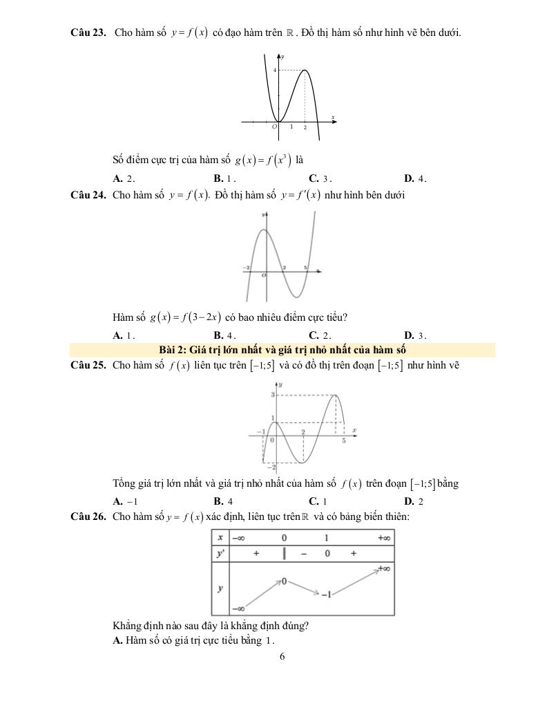 đề cương học kỳ 1 toán 12 năm 2025 – 2026 trường thpt yên hòa – hà nội 5