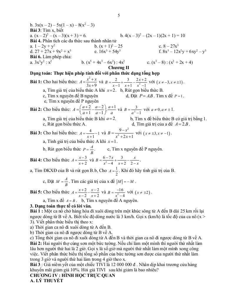đề cương học kỳ 1 toán 8 năm 2025 – 2026 trường thcs ái mộ – hà nội 3