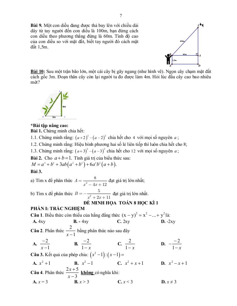 đề cương học kỳ 1 toán 8 năm 2025 – 2026 trường thcs ái mộ – hà nội 5