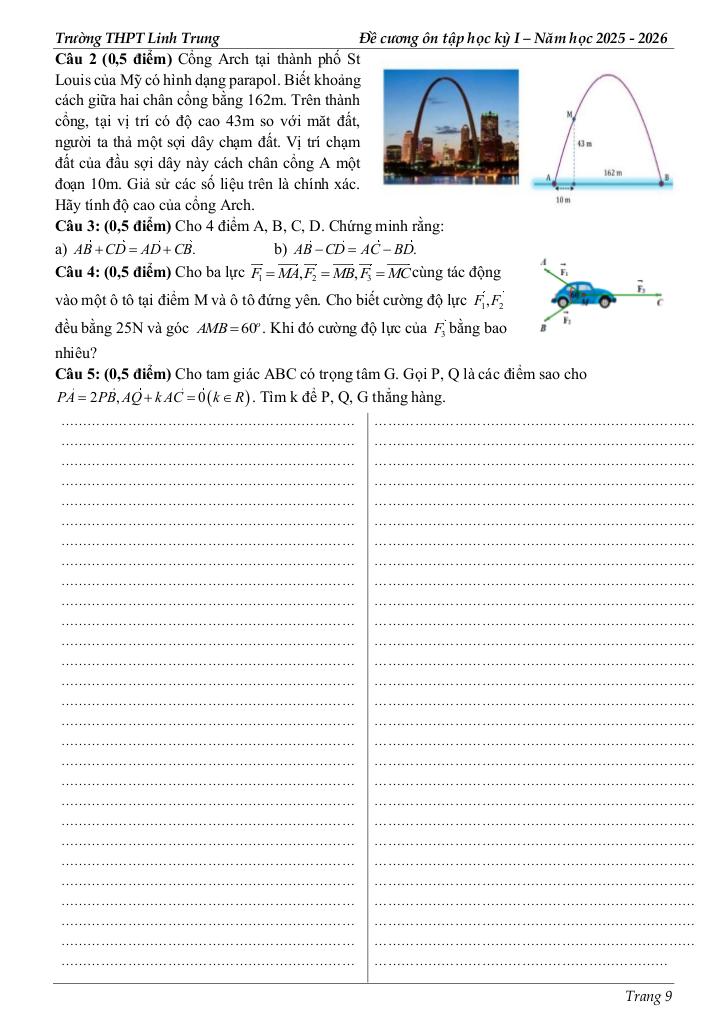 đề cương ôn tập hk1 toán 10 năm 2025 – 2026 trường thpt linh trung – tp hcm 8