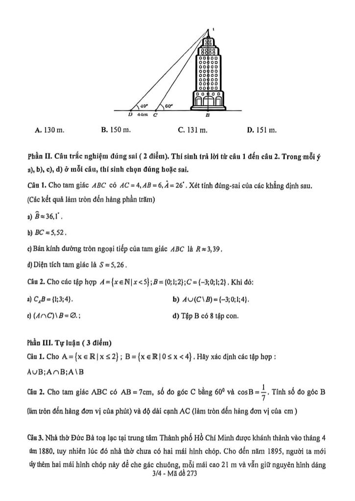đề giữa hk1 toán 10 năm 2025 – 2026 trường thpt nguyễn khuyến – tp hcm 2