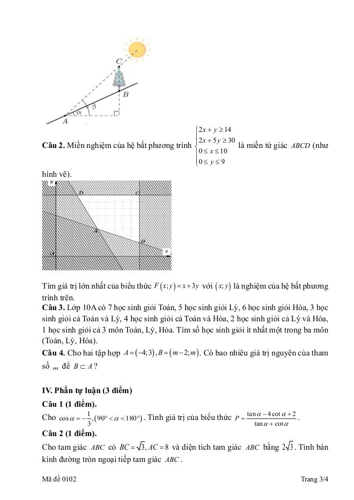 đề giữa học kì 1 toán 10 năm 2025 – 2026 trường thpt lê chân – hải phòng 6