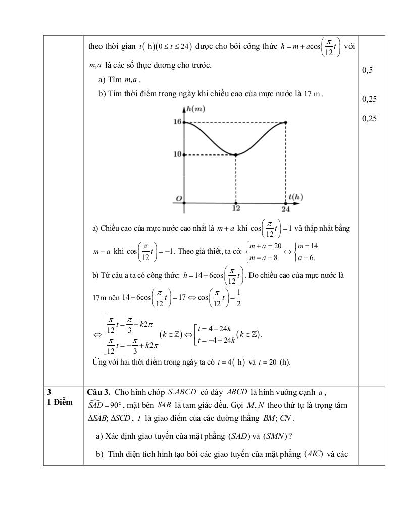 đề giữa học kì 1 toán 11 năm 2025 – 2026 trường thpt can lộc – hà tĩnh 9