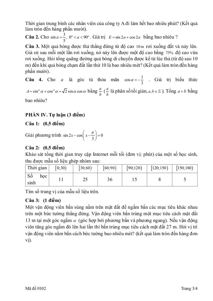 đề giữa học kì 1 toán 11 năm 2025 – 2026 trường thpt lê chân – hải phòng 6